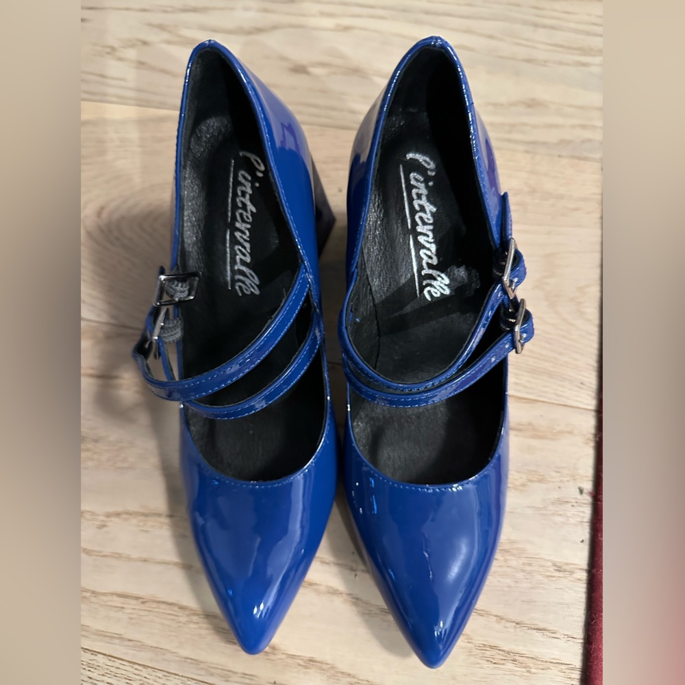 L'INTERVALLE Blue Patent Heels
